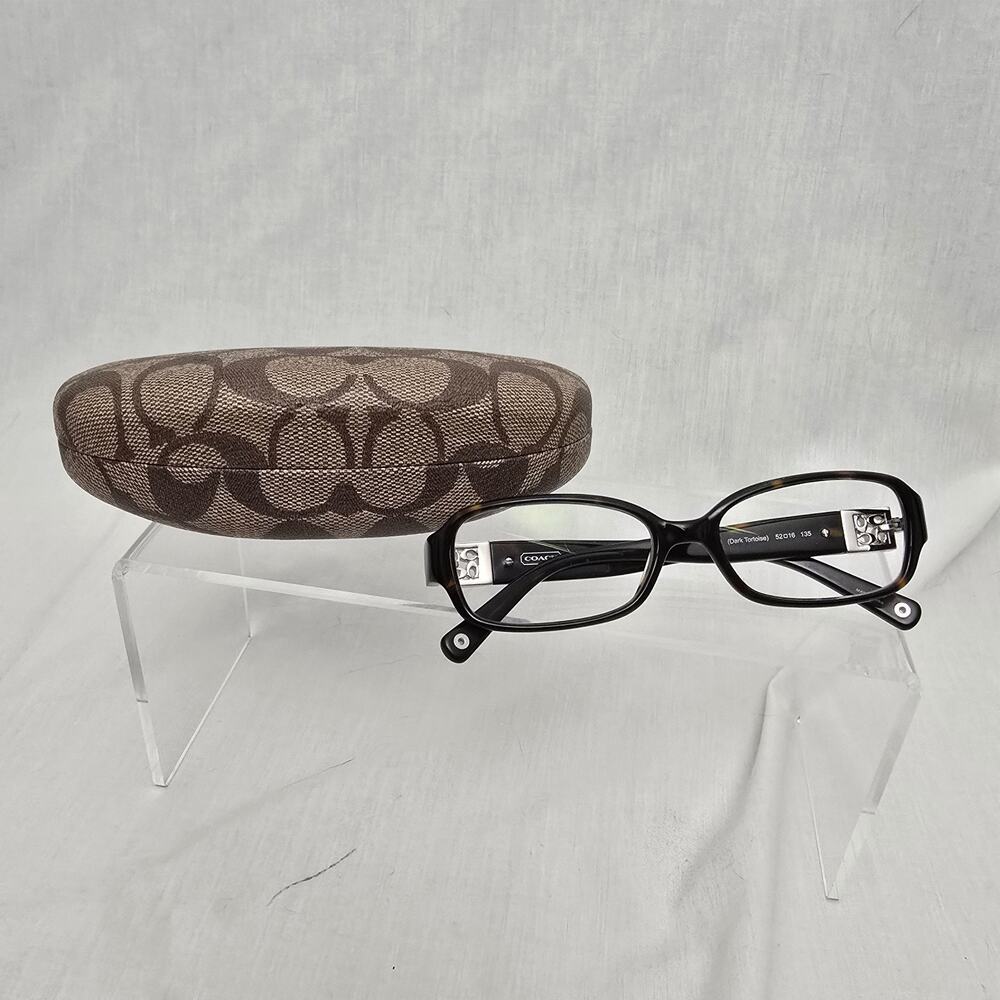 Coach Eye Glasses Dark Tortoise HC6007B Gloria with Case & Signature Cloth